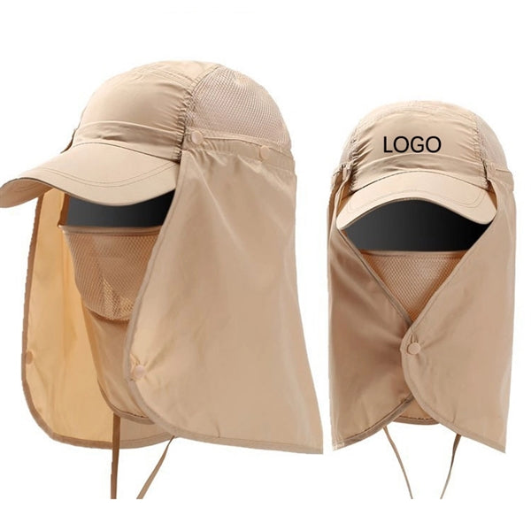 Outdoor Fishing Hat with Face Cover & Neck Flap