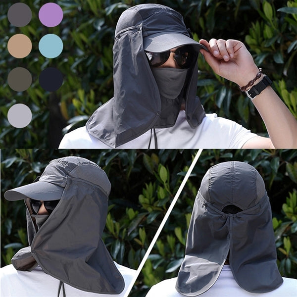 Outdoor Fishing Hat with Face Cover & Neck Flap