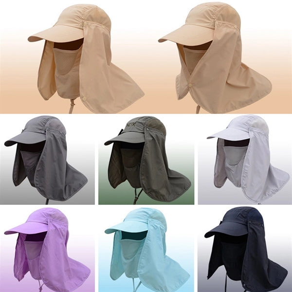Outdoor Fishing Hat with Face Cover & Neck Flap