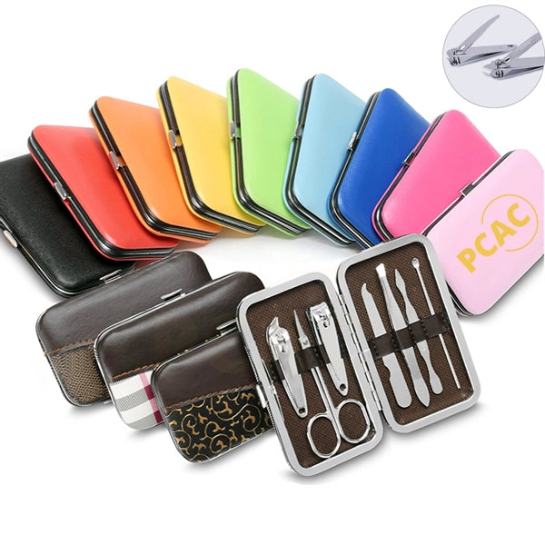 7 PCS Grooming Kit Manicure Pedicure Set with Travel Case