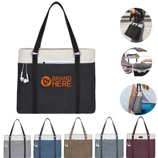Women Laptop Tote /Canvas Shoulder Bag
