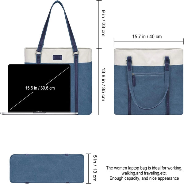Women Laptop Tote /Canvas Shoulder Bag
