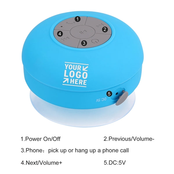 Wireless Blue tooth Speaker Shower Waterproof Sucker