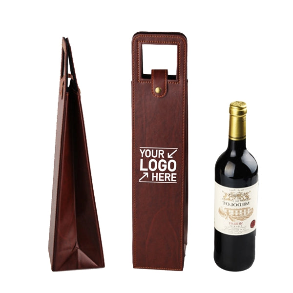 Leather Wine Tote for Single Bottle