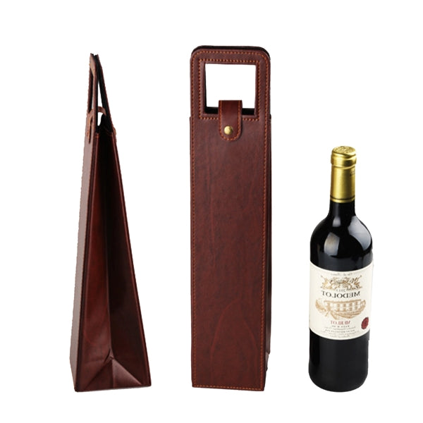 Leather Wine Tote for Single Bottle