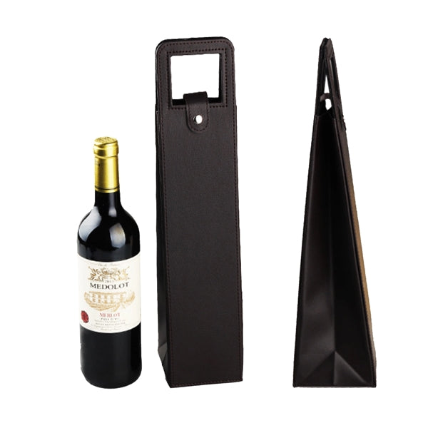 Leather Wine Tote for Single Bottle