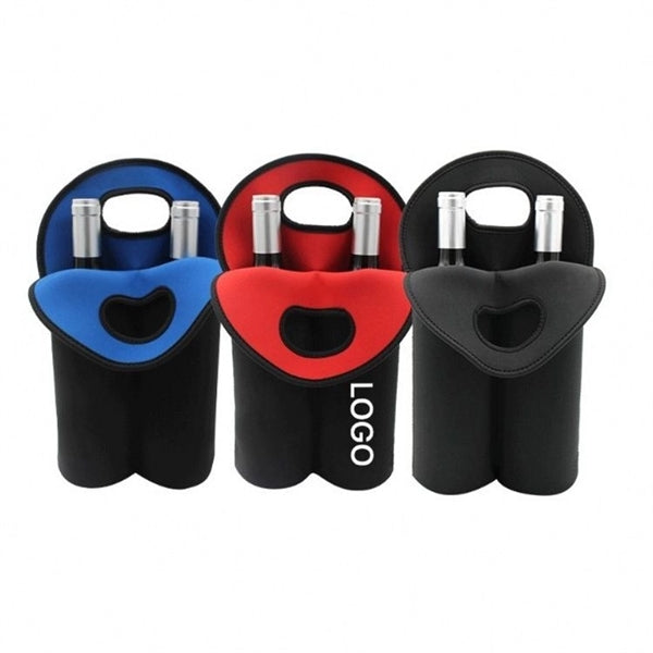 Double Neoprene Insulated Wine Bottle Cooler Bag