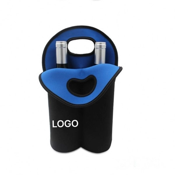 Double Neoprene Insulated Wine Bottle Cooler Bag