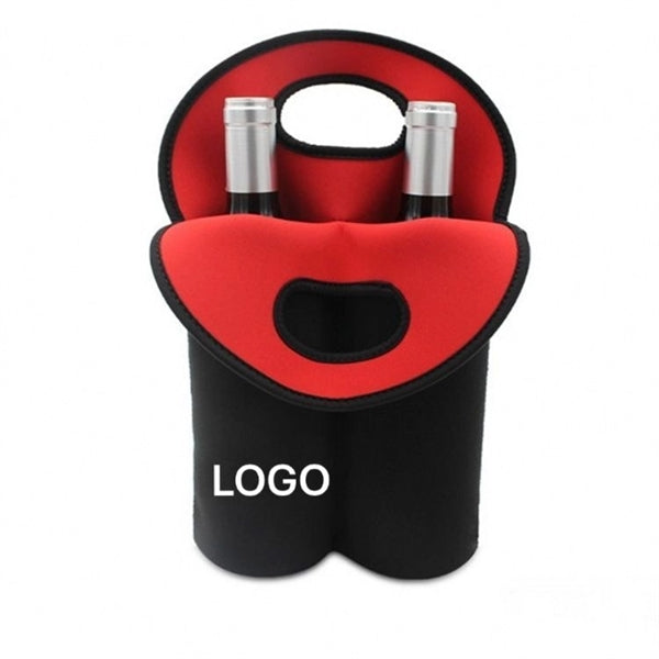 Double Neoprene Insulated Wine Bottle Cooler Bag