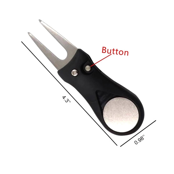 Foldable Golf Divot Repair Tool with Ball Marker