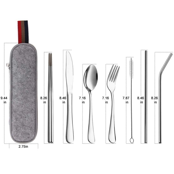Portable Travel Camping Cutlery Set