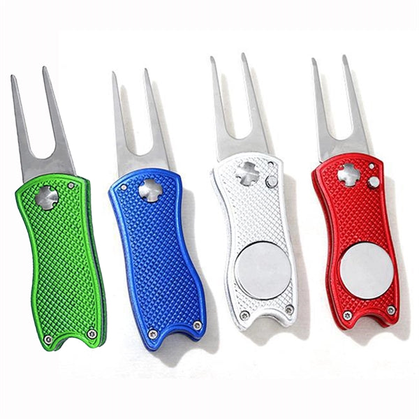 Stainless Steel Switchblade & Detachable Golf Ball Marker