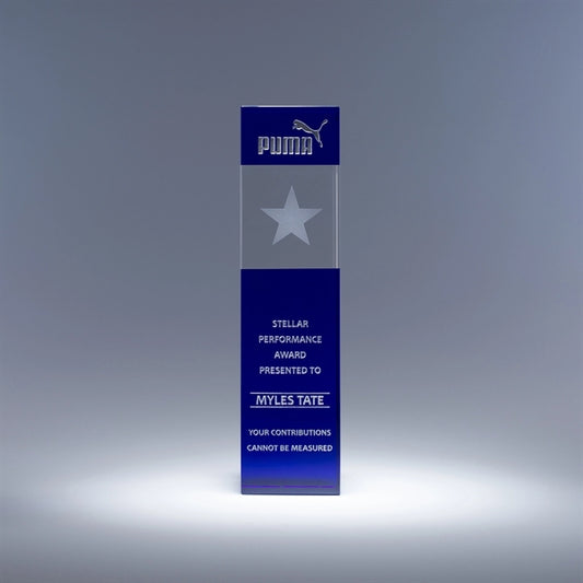 Star Tower Color Optic Crystal Award