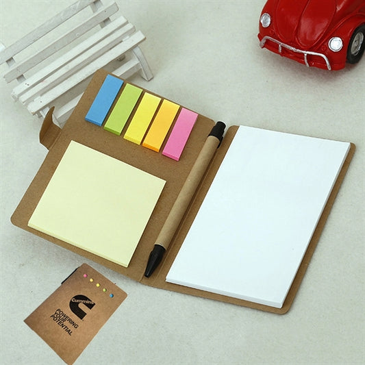 Kraft Paper Cover Notepad with Pen Spiral Notebook