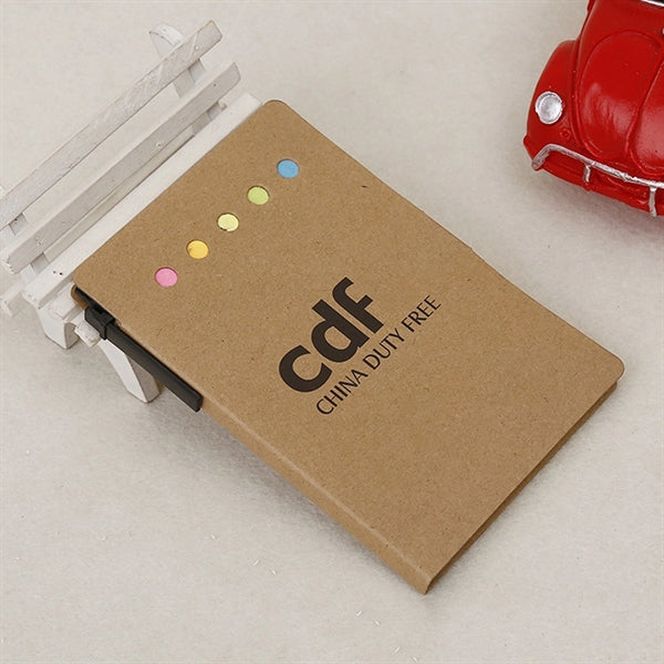 Kraft Paper Cover Notepad with Pen Spiral Notebook