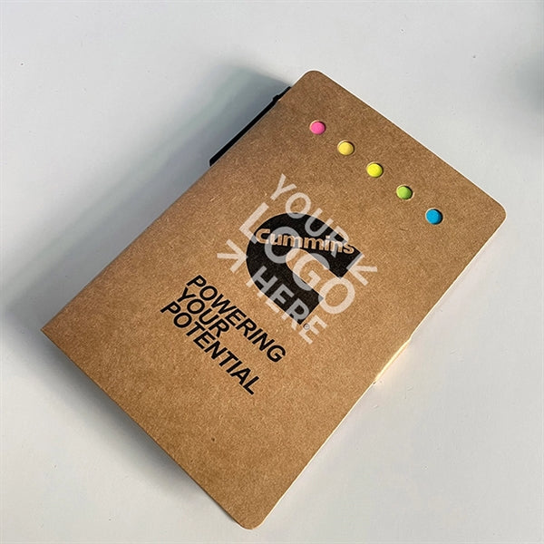 Kraft Paper Cover Notepad with Pen Spiral Notebook