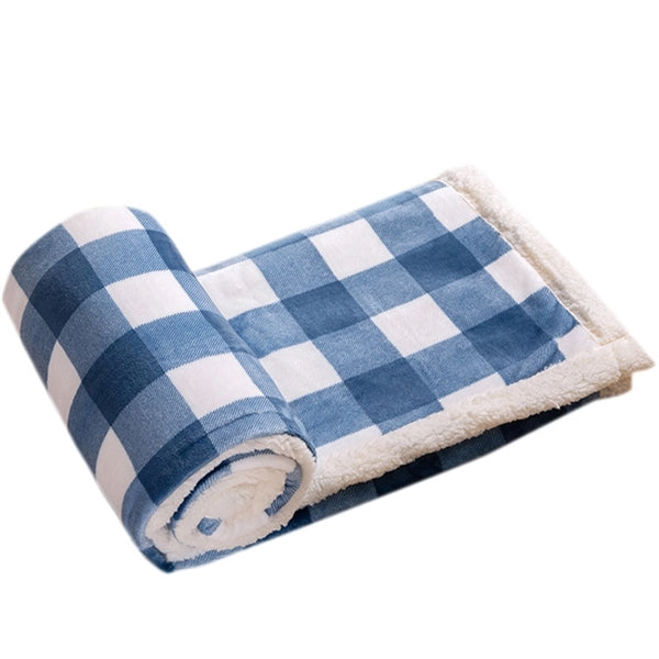 Black and White Plaid Bed Blanket