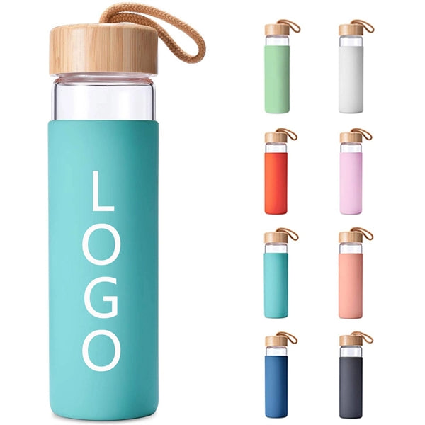 20 OZ Glass Bottle With Bamboo Lid