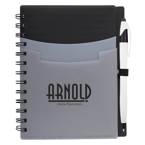 5" x 7" Tri-Pocket Notebook & Pen