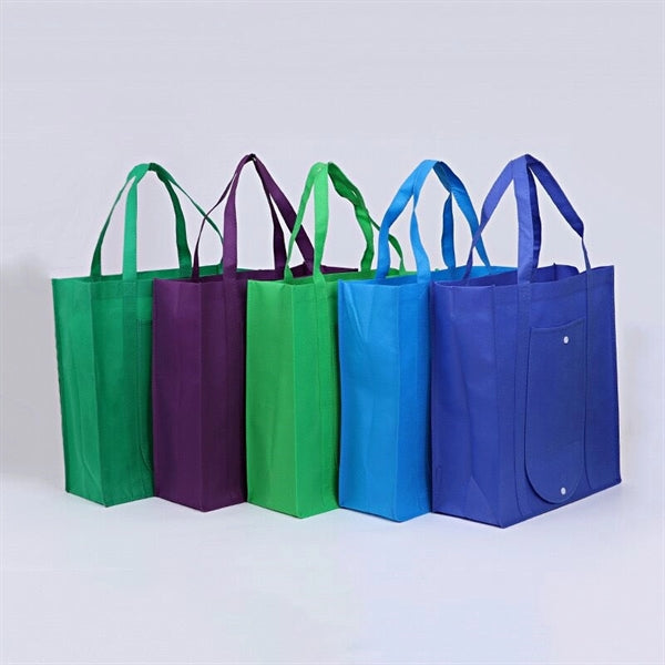 Non-Woven Grocery Tote Bag (14 1/8" W x 15 3/4" H x 4" D)