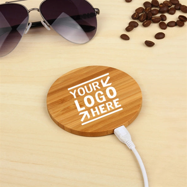 Eco-friendly Bamboo Wireless Phone Charger Pad