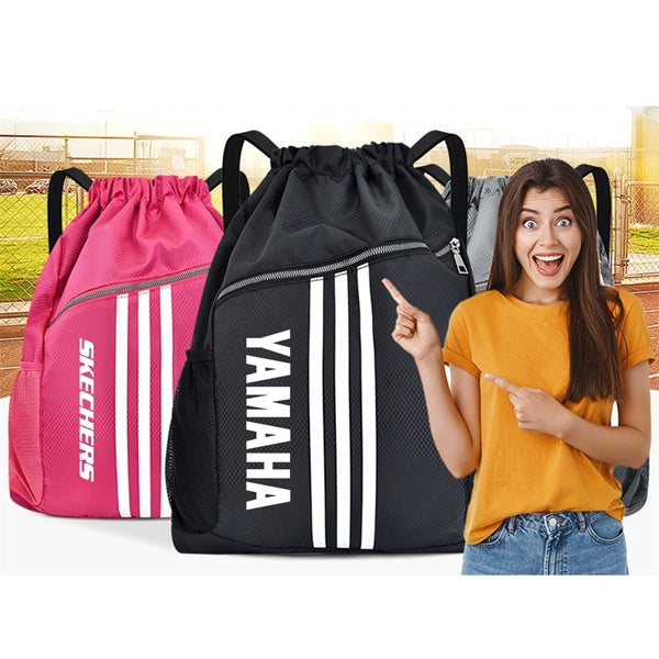 Premium Swimming Drawstring Backpack with bottle holderhold