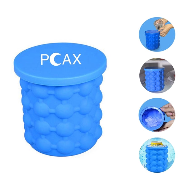 Large Portable Silicone Ice Bucket With Lid