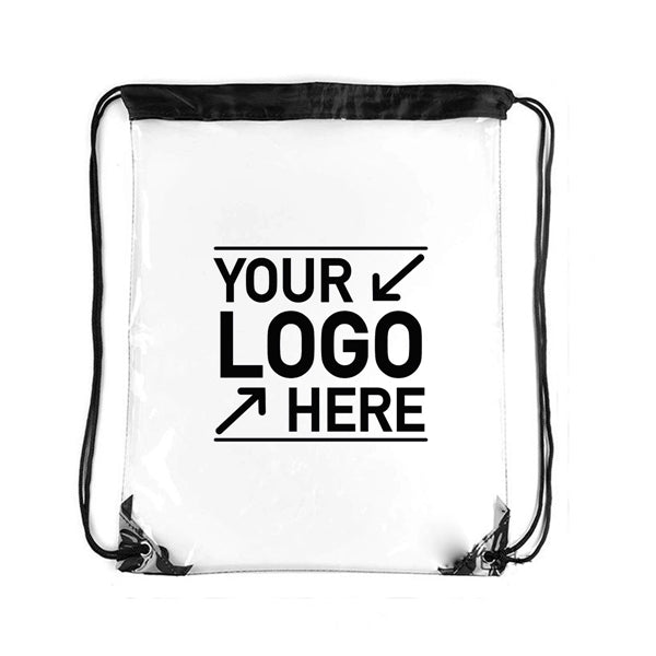Clear PVC Drawstring Backpack w/ Matching Cinch Bag