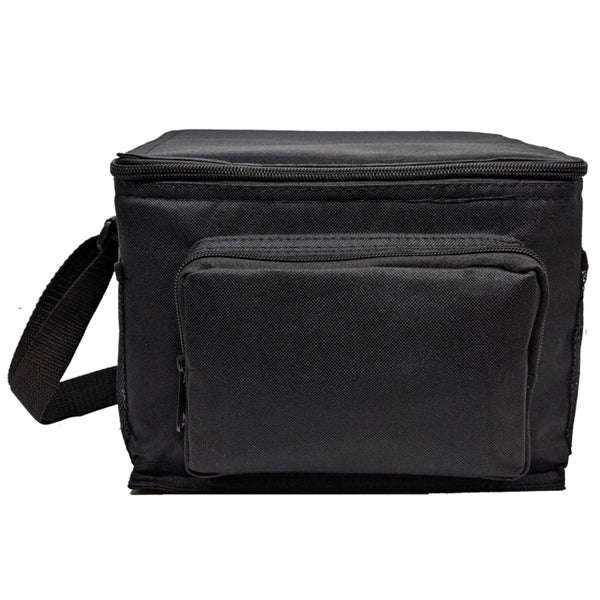 6 Pack Poly Cooler Bag Front and Side Pockets 600D
