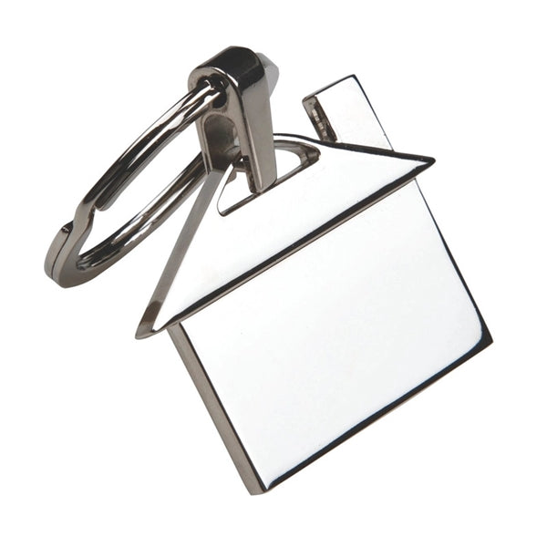 House Shaped Metal Keychain