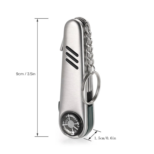 Multi Functional Keychain Golf Divot Tool With Pocket Knife