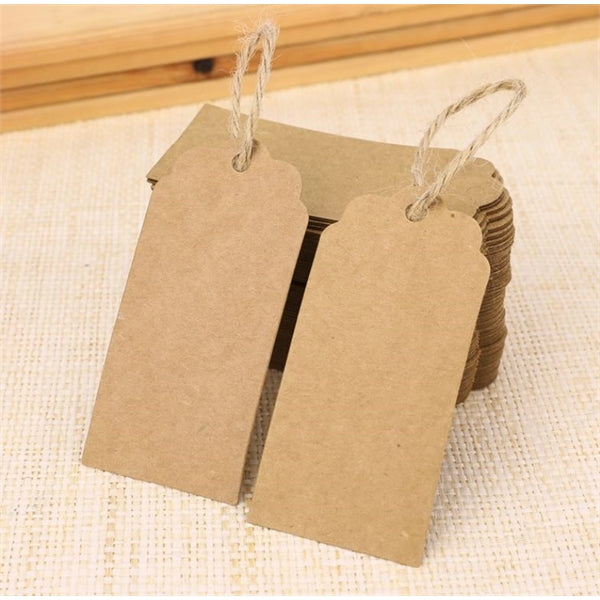 Kraft Paper Gift Tags with Free Natural Jute Twine