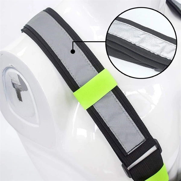Adjustable black tactical vest with reflective strip