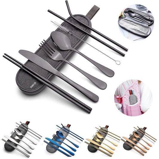 Portable Travel Camping Cutlery Set