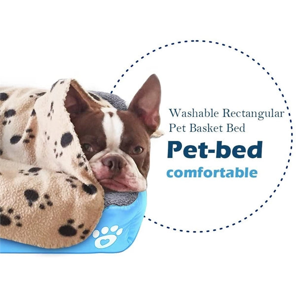 Candy Color Rectangle Pet Mat Bed