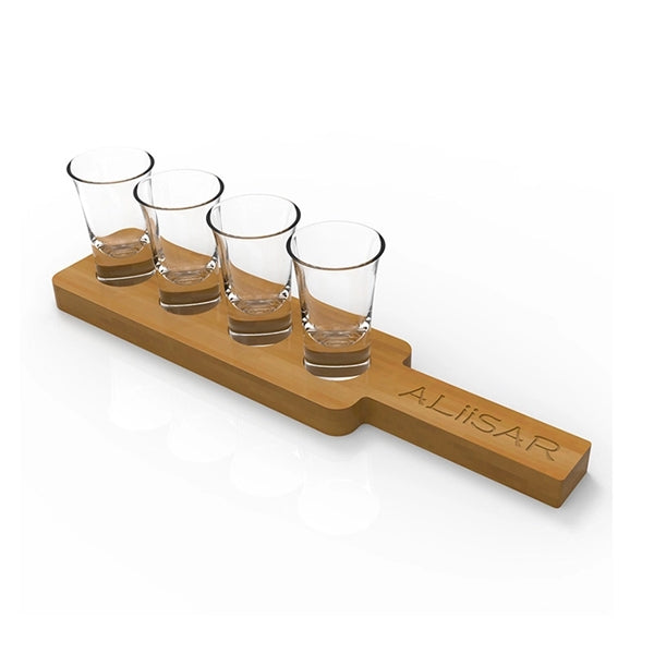 Walnut Paddle 4-Slot Sampler Board
