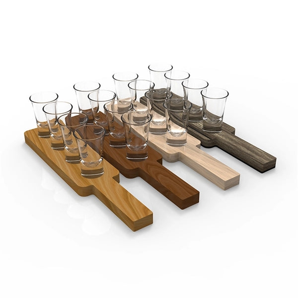 Walnut Paddle 4-Slot Sampler Board
