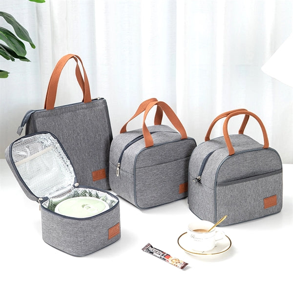 Oxford Insulated Lunch Bag Shoulder Girdle Gray