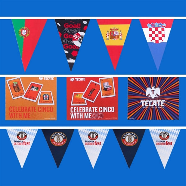 Outdoor Custom Full Color Imprinting PVC Bunting Flags