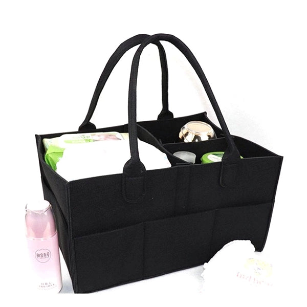 Multifunctional Felt Storage Basket And Baby Diaper Caddy