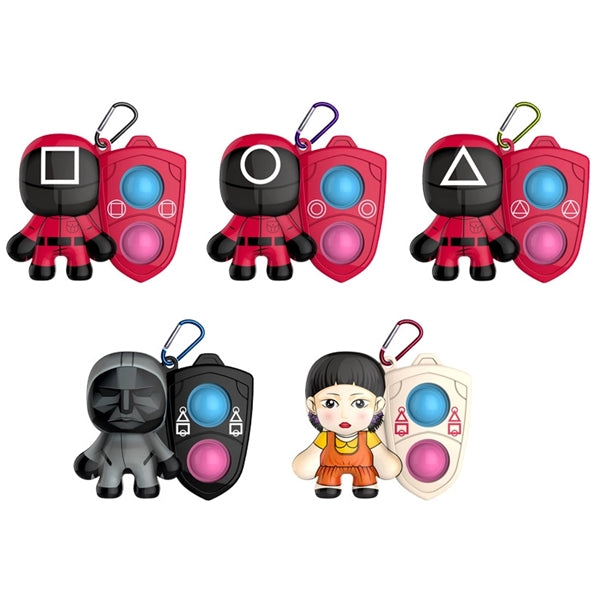 Children Adult Simple Dimple Fidget Keychain Toy