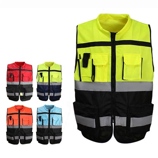 Reflective Engineer Safety Vest With Pockets