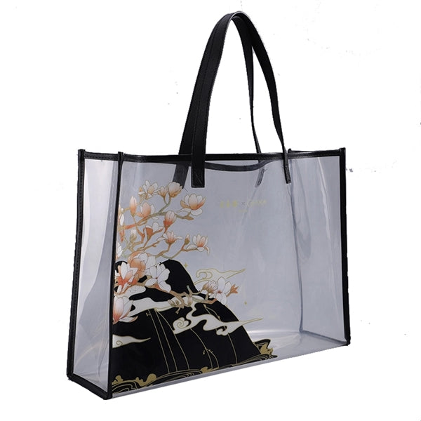 Large Clear Tote Bag Fashion PVC Shoulder Handbag for Women