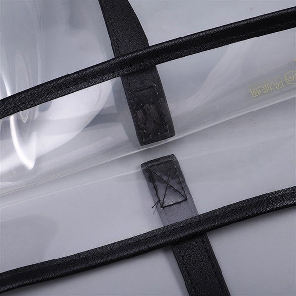 Large Clear Tote Bag Fashion PVC Shoulder Handbag for Women