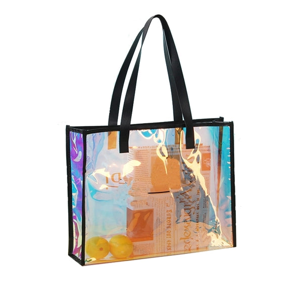 Fashion Holographic Transparent Clear PVC Handbag Tote Bags