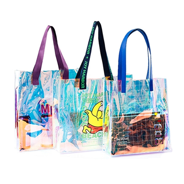 Stadium Approved Hologram Clear Tote Bag with Handles