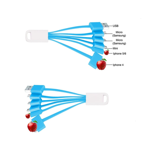 6 In 1 Data Cable Keychain