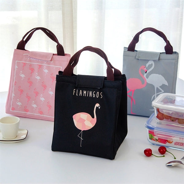 Flamingo Tote Bag Thermal Meal Prep Lunch bag