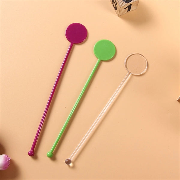6" Round Plastic Drink Stirrer