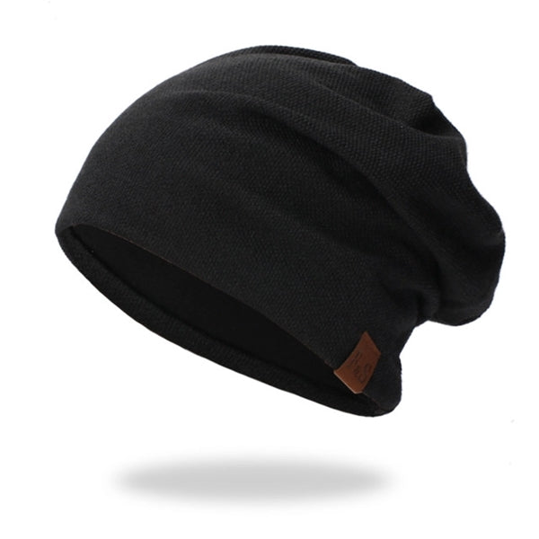 Twill Cotton Sports Beanie With Fleece Inside